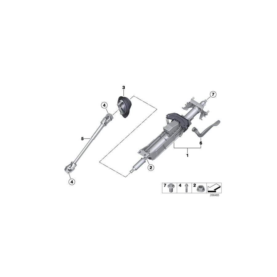 Genuine BMW 32306854282 F36 F22 F21 Adjust-Lever (Inc. 435iX, 220dX & 428i) | ML Performance US Car Parts