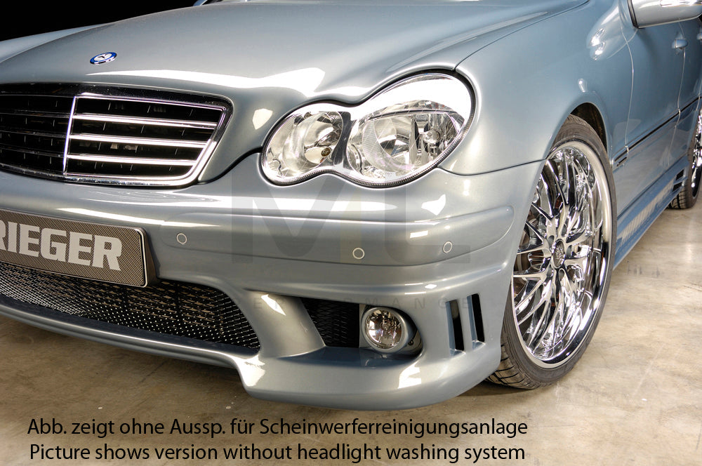 Rieger 00025204 Mercedes-Benz W203 C-Class Front Bumper 6 | ML Performance UK Car Parts