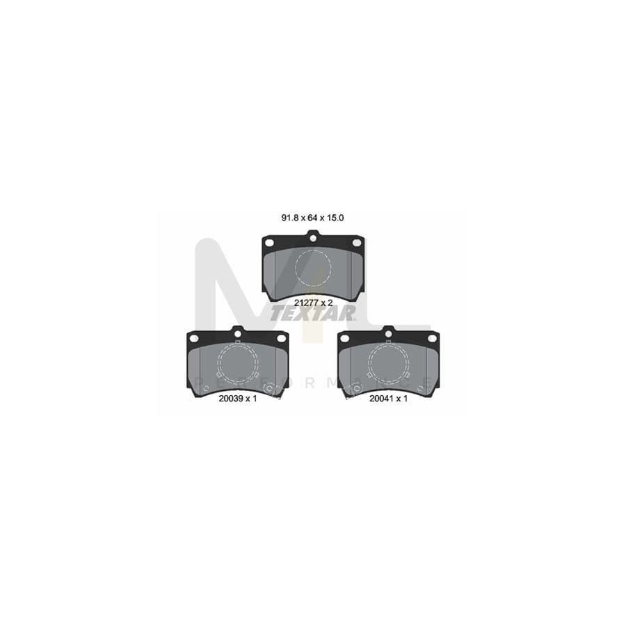 TEXTAR 2127702 Brake pad set for MAZDA 323 with acoustic wear warning | ML Performance Car Parts