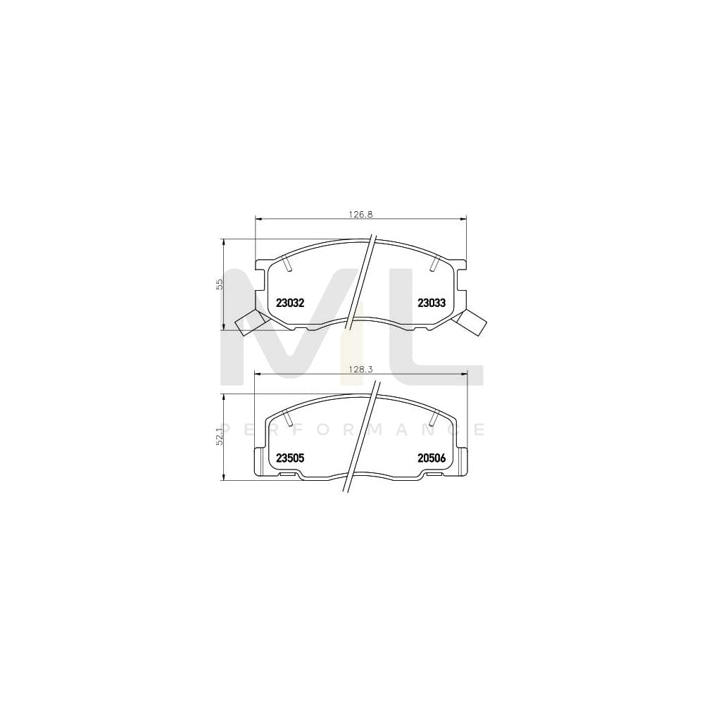 Hella 8DB 355 009-481 Brake Pad Set With Acoustic Wear Warning