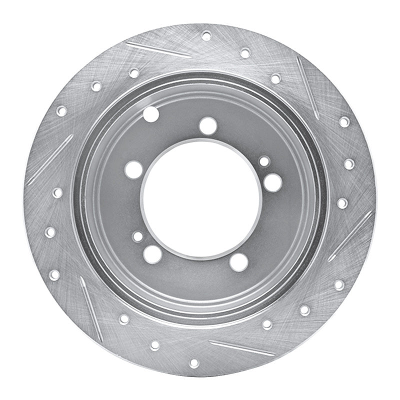 R1 Concepts R1 94-07 Chrysler SEBRING Rear Left Drilled & Slotted Silver Brake Rotor