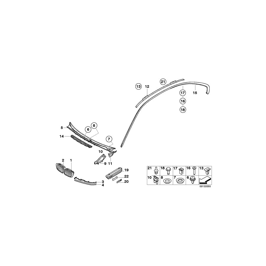 Genuine BMW 51717003937 E46 Finisher, Side Frame Left CHROM (Inc. 328Ci, M3 & 320Cd) | ML Performance US Car Parts