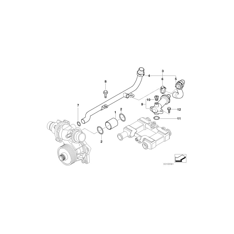 Genuine BMW 11532354081 E38 E65 Return Pipe (Inc. 740d & 745d) | ML Performance UK Car Parts