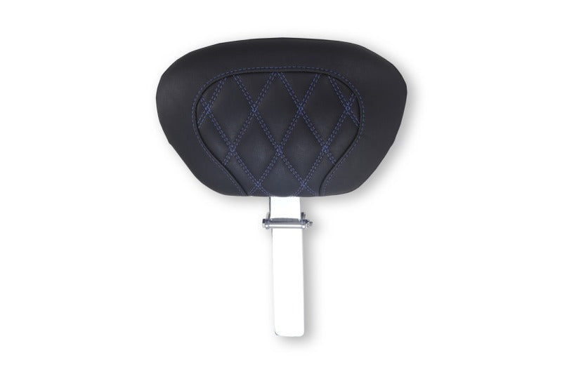 Mustang Motorcycle Mustang 08-25 Harley FL Touring Rd King Sp, Rd Glide Ltd, Dble Diamond Driver Backrest - Black/SB
