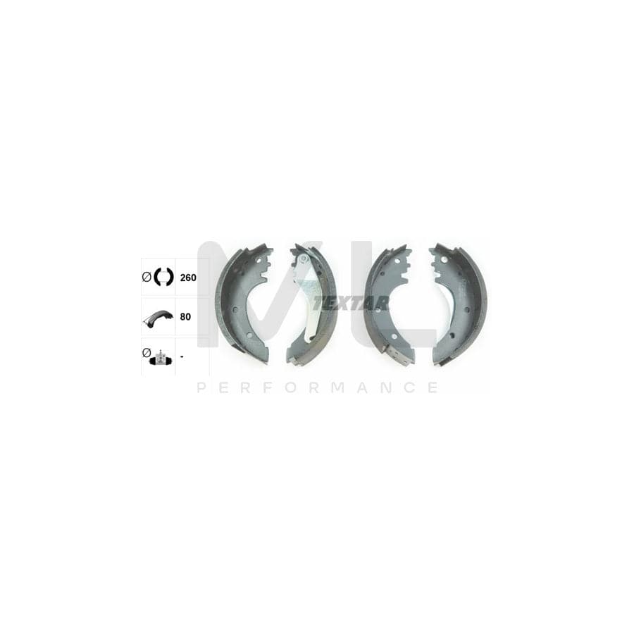 TEXTAR 91075600 Brake Shoe Set for IVECO Daily with handbrake lever | ML Performance Car Parts
