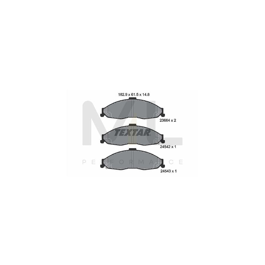 TEXTAR 2366401 Brake pad set for CHEVROLET CAMARO with acoustic wear warning | ML Performance Car Parts