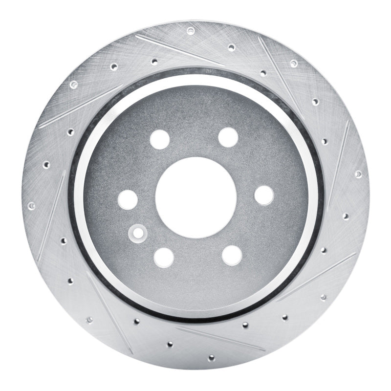 R1 Concepts R1 21-22 Chevrolet Colorado Rear Right Drilled & Slotted Silver Brake Rotor