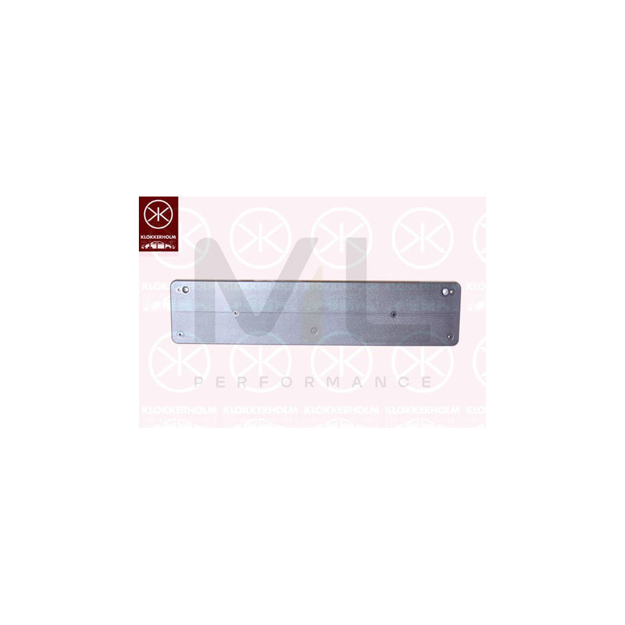 KLOKKERHOLM 3528920 Number plate holder suitable for MERCEDES-BENZ E-Class Front, Black, frameless