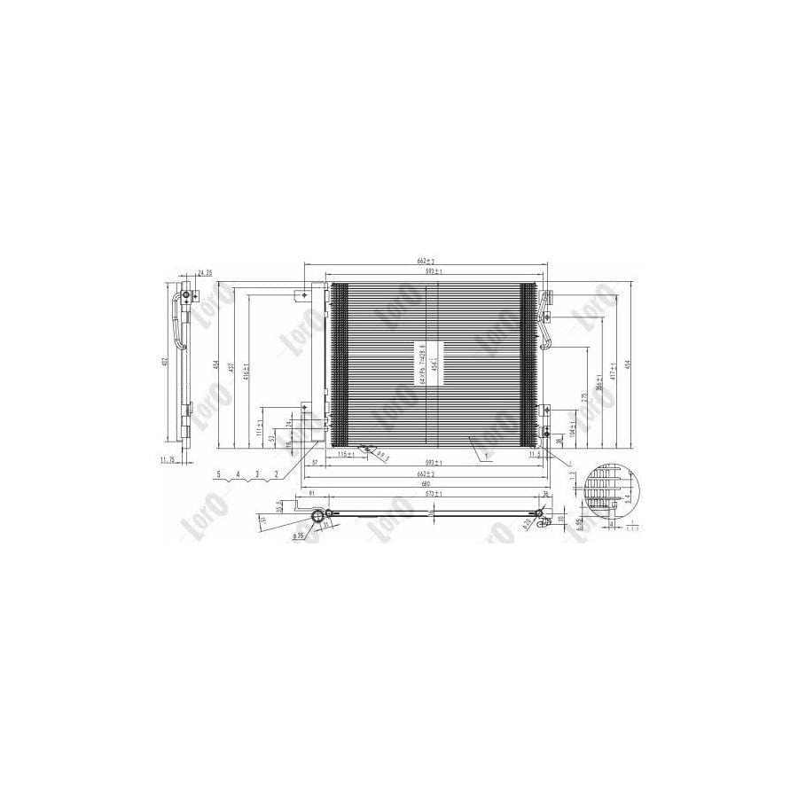 Abakus 0240160015 Air Conditioning Condenser for KIA Sorento I (Jc)