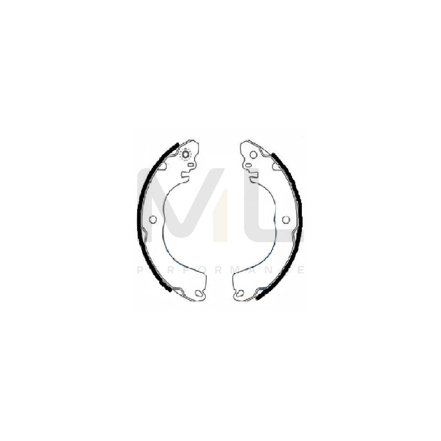 HELLA 8DB 355 022-311 Brake Shoe Set without handbrake lever