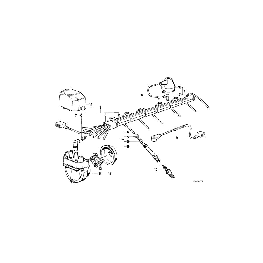 Genuine BMW 12121720525 E24 Ignition Wiring (Inc. 635CSi) | ML Performance US
