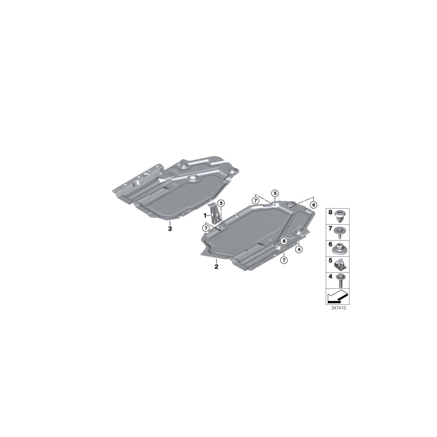 Genuine BMW 51757328446 F15 F16 Underride Portection, Tank, Right (Inc. X5 40eX & X6 28iX) | ML Performance US Car Parts