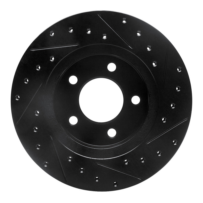 R1 Concepts R1 93-97 Chrysler Intrepid Front Left Drilled & Slotted Black Brake Rotor