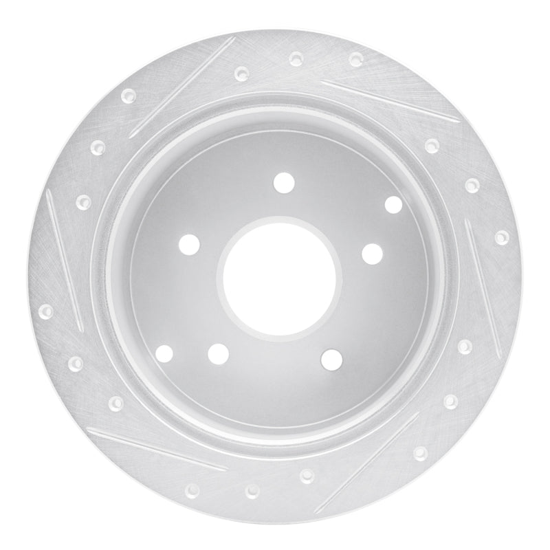 R1 Concepts R1 04-04 Pontiac GTO Rear Right Drilled & Slotted Silver Brake Rotor