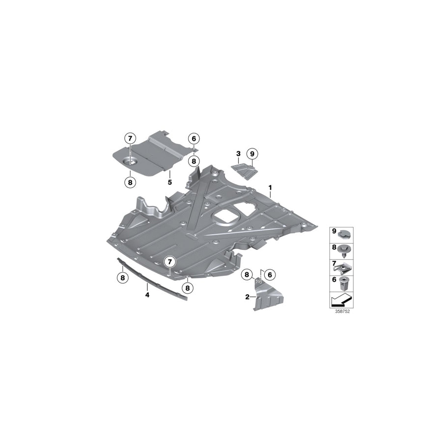 Genuine BMW 51757191073 E89 Engine Encapsulation, Front (Inc. Z4) | ML Performance US Car Parts