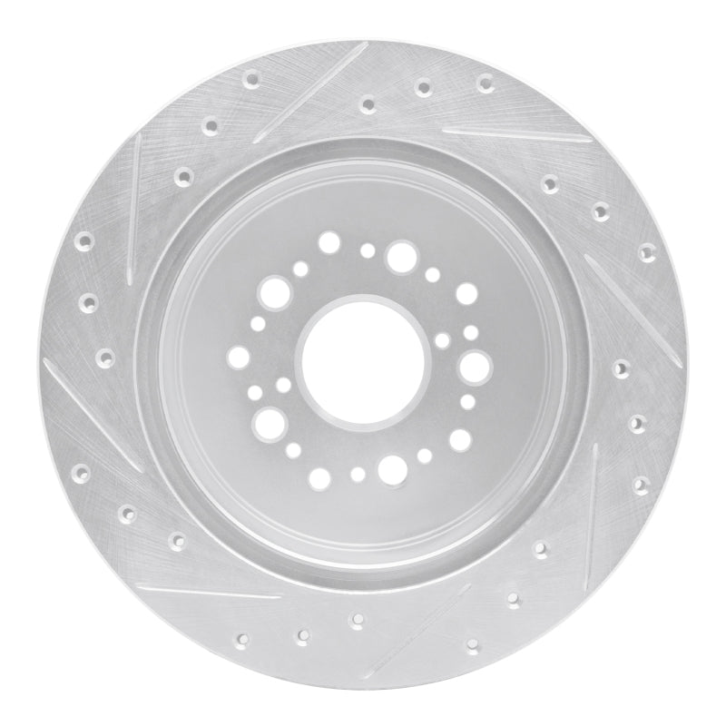R1 Concepts R1 92-00 Lexus SC400 Rear Right Drilled & Slotted Silver Brake Rotor