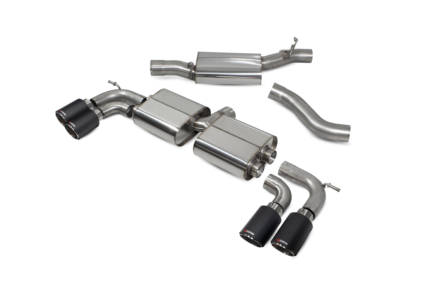 Scorpion SVW055CF VW Golf R MK7.5 Resonated Cat/Gpf Back System | ML Performance US US
