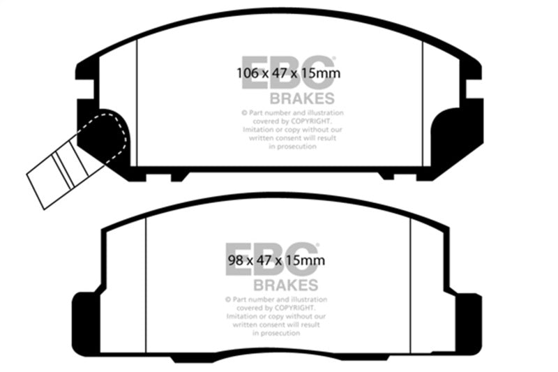EBC 99-02 Toyota MR2 1.8L Bluestuff Rear Brake Pads