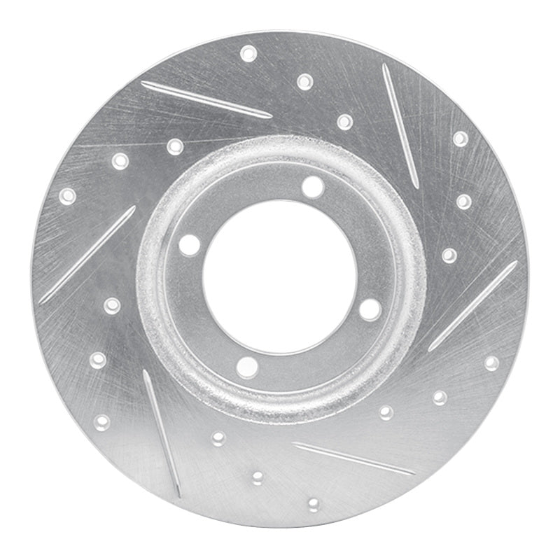 R1 Concepts R1 78-83 Dodge COLT Front Left Drilled & Slotted Silver Brake Rotor