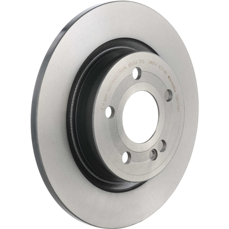 Brembo OE Brembo 17-22 Hyundai Elantra/Ioniq/19-21 Veloster/20-21 Kia Forte Rear UV Coated Rotor