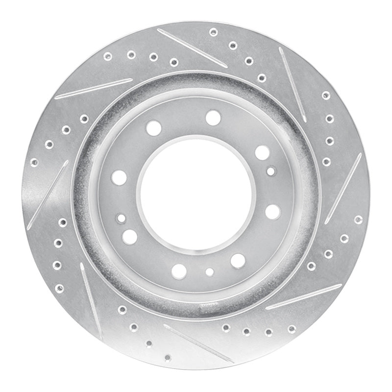 R1 Concepts R1 2011-2025 Chevy Silverado 2500 HD/2500 HD Classic Front Left Drilled & Slotted Silver Brake Rotor