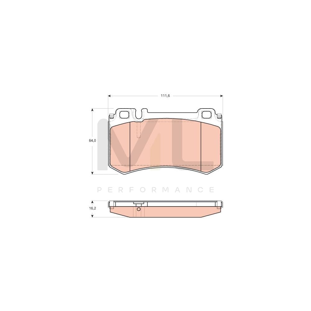 TRW Gdb1735 Brake Pad Set Prepared For Wear Indicator | ML Performance Car Parts