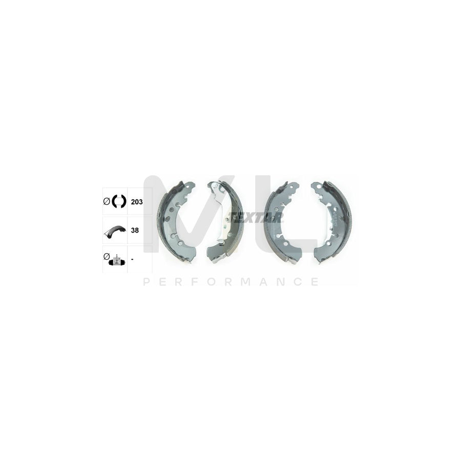 TEXTAR 91075000 Brake Shoe Set with handbrake lever | ML Performance Car Parts