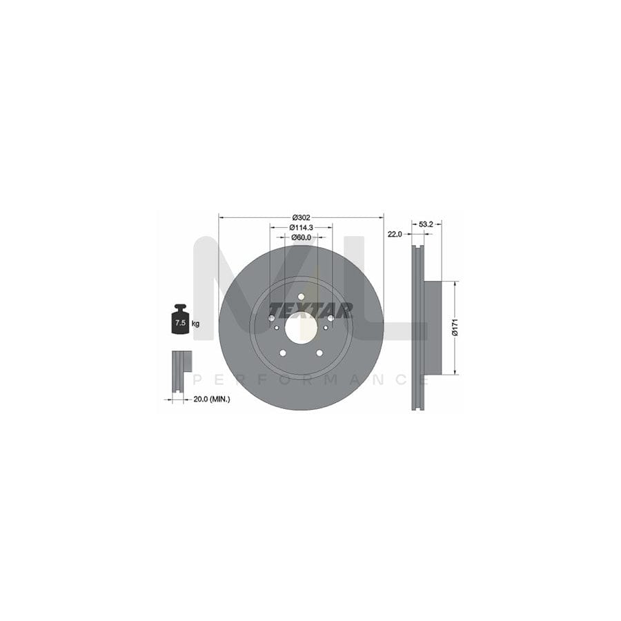 TEXTAR PRO 92180403 Brake Disc for TOYOTA Supra III (A70) Externally Vented, Coated, without wheel hub, without wheel studs | ML Performance Car Parts