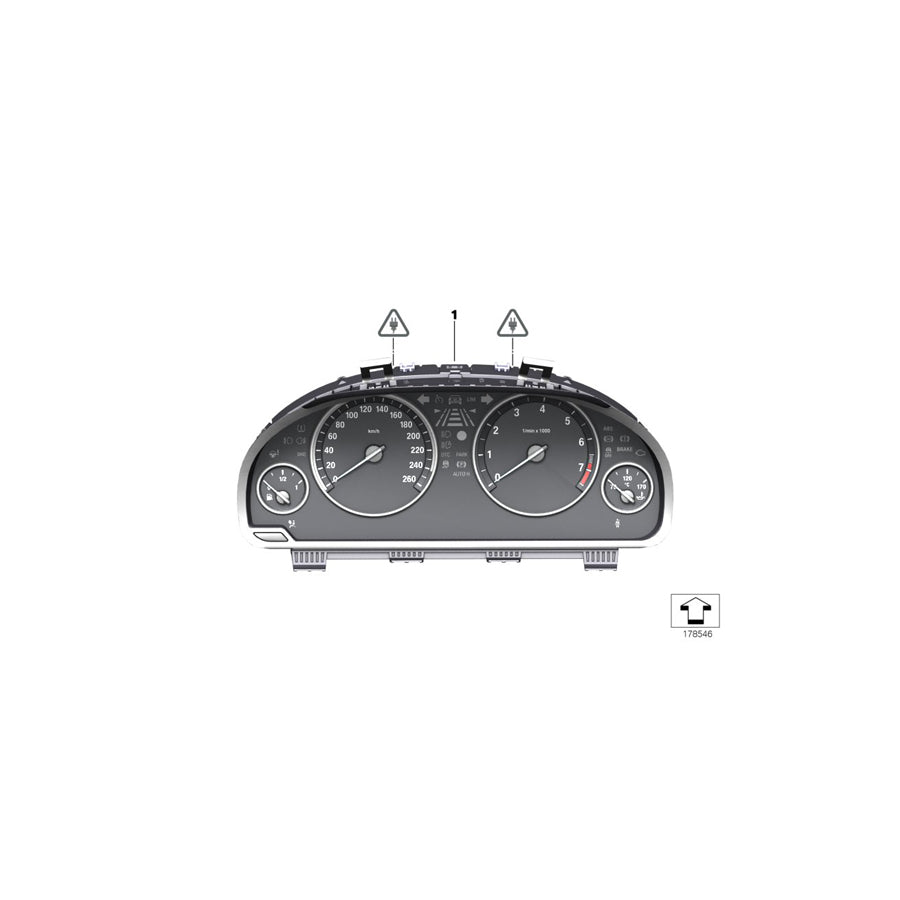 Genuine BMW 62108795122 F06 F04 F13 Instrument Cluster KM/H (Inc. 528iX, X3 35iX & 750LiX 4.4) | ML Performance US