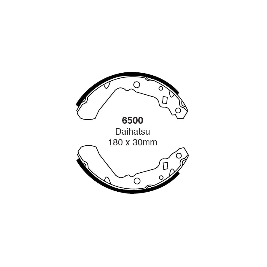 EBC 6500 Daihatsu Mira Rear Brake Shoes 1 | ML Performance US Car Parts