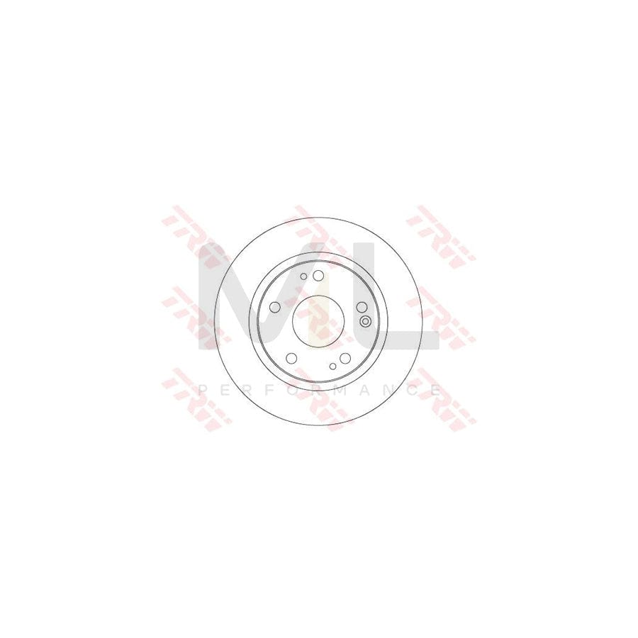 TRW DF6704 Brake Disc for HONDA CIVIC Solid, Painted, High-carbon | ML Performance Car Parts