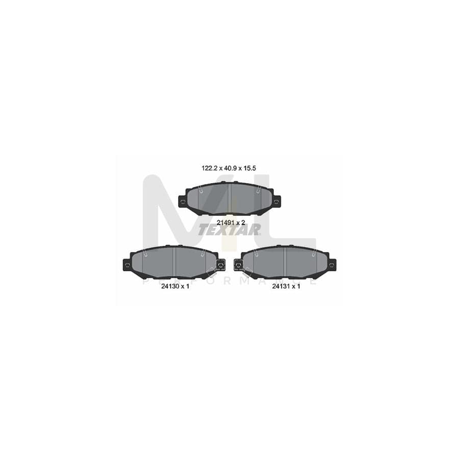 TEXTAR 2149101 Brake pad set with acoustic wear warning | ML Performance Car Parts