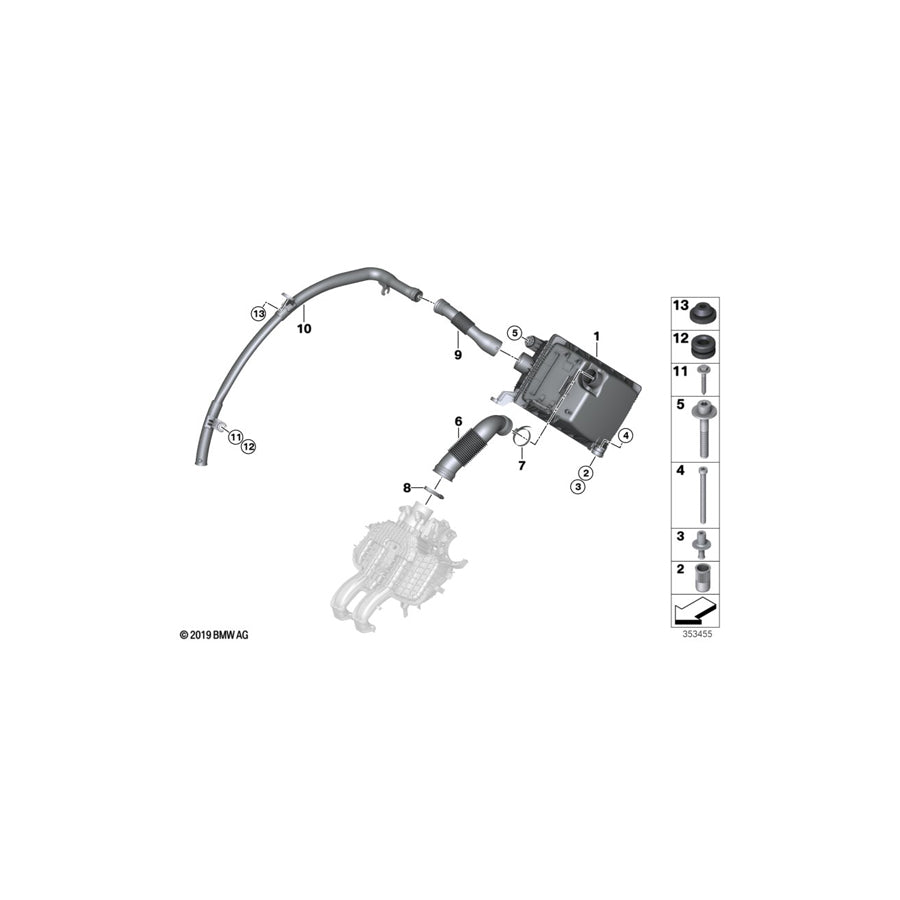 Genuine BMW 13718603090 Intake Muffler (Inc. i3 94Ah Rex, i3s 94Ah Rex & i3s 120Ah Rex) | ML Performance US Car Parts