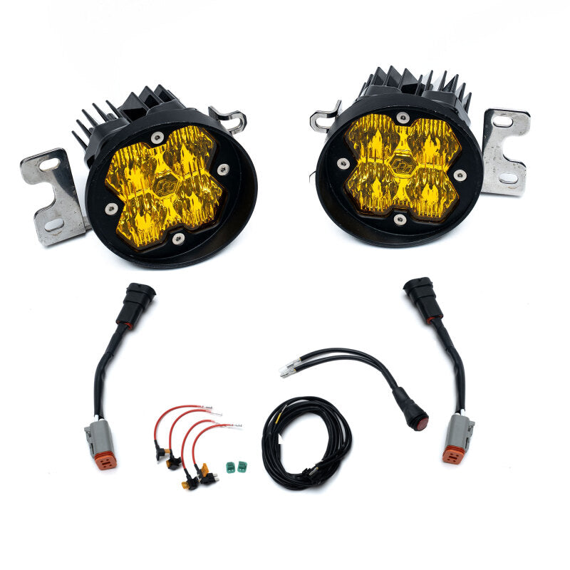 Baja Designs 16-21 Toyota RAV4/14-19 Highlander Squadron Sport 2.0 Fog Pocket Kit (WC) - Baja Amber