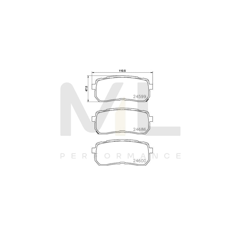 Brembo P 30 080 Brake Pad Set With Acoustic Wear Warning | ML Performance Car Parts