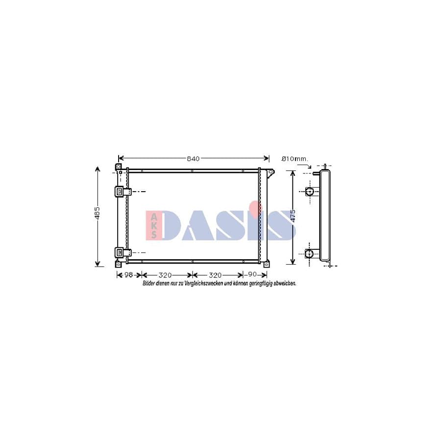 AKS Dasis 181730N Engine Radiator for Renault Master