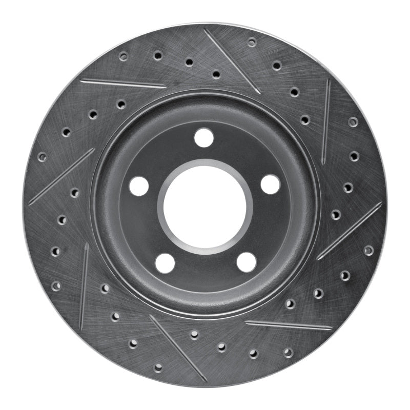 R1 Concepts R1 04-09 Buick Allure Front Left Drilled & Slotted Silver Brake Rotor