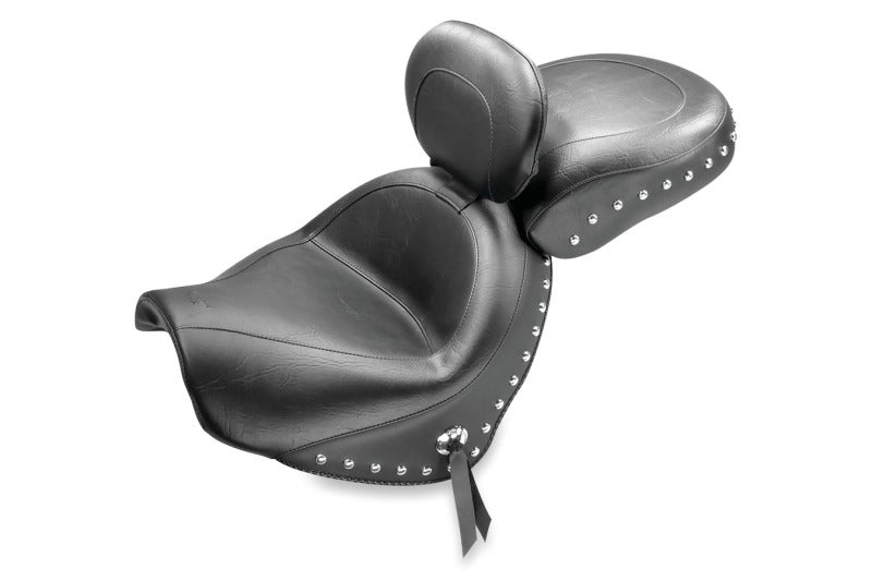 Mustang Motorcycle Mustang 05-08 Suzuki Blvd C50,05-08 Blvd C50T,01-04 VL800 Volusia Std Touring 2PC Seat w/Studs-Black