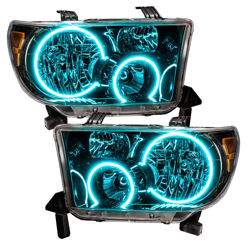 ORACLE Lighting Oracle 07-11 Toyota Tundra Pre-Assembled Headlights - Black Housing - ColorSHIFT