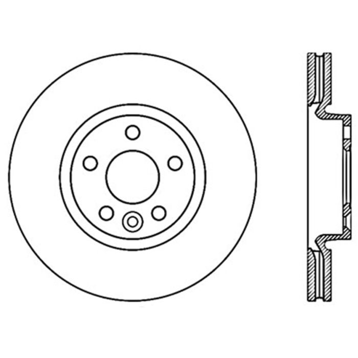 StopTech 125.37056 - Centric Premium High Carbon Alloy Brake Rotor