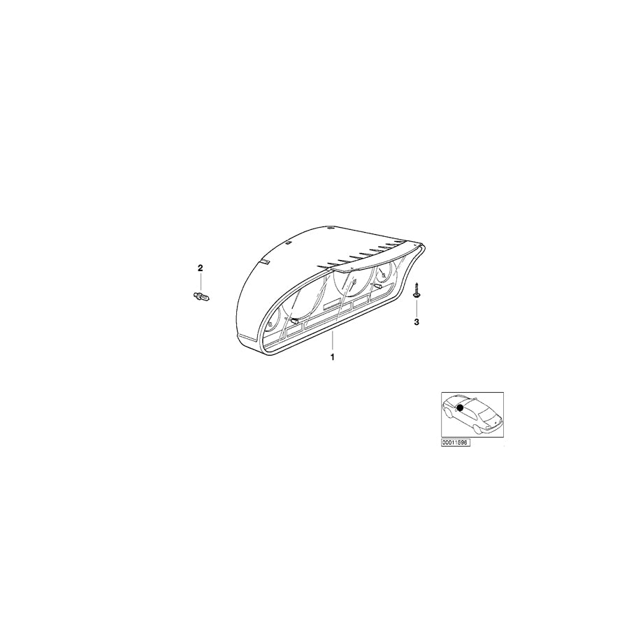 Genuine BMW 62109147700 E53 At-Instrument Cluster, Uncoded MPH (Inc. X5 4.8is) | ML Performance US Car Parts