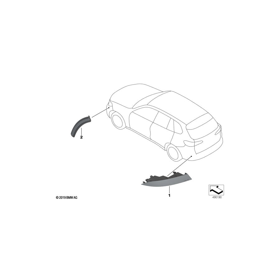 Genuine BMW 63147437083 G07 Side Marker Reflector Left (Inc. X7 40iX, X7 M50iX & X7 50iX) | ML Performance US