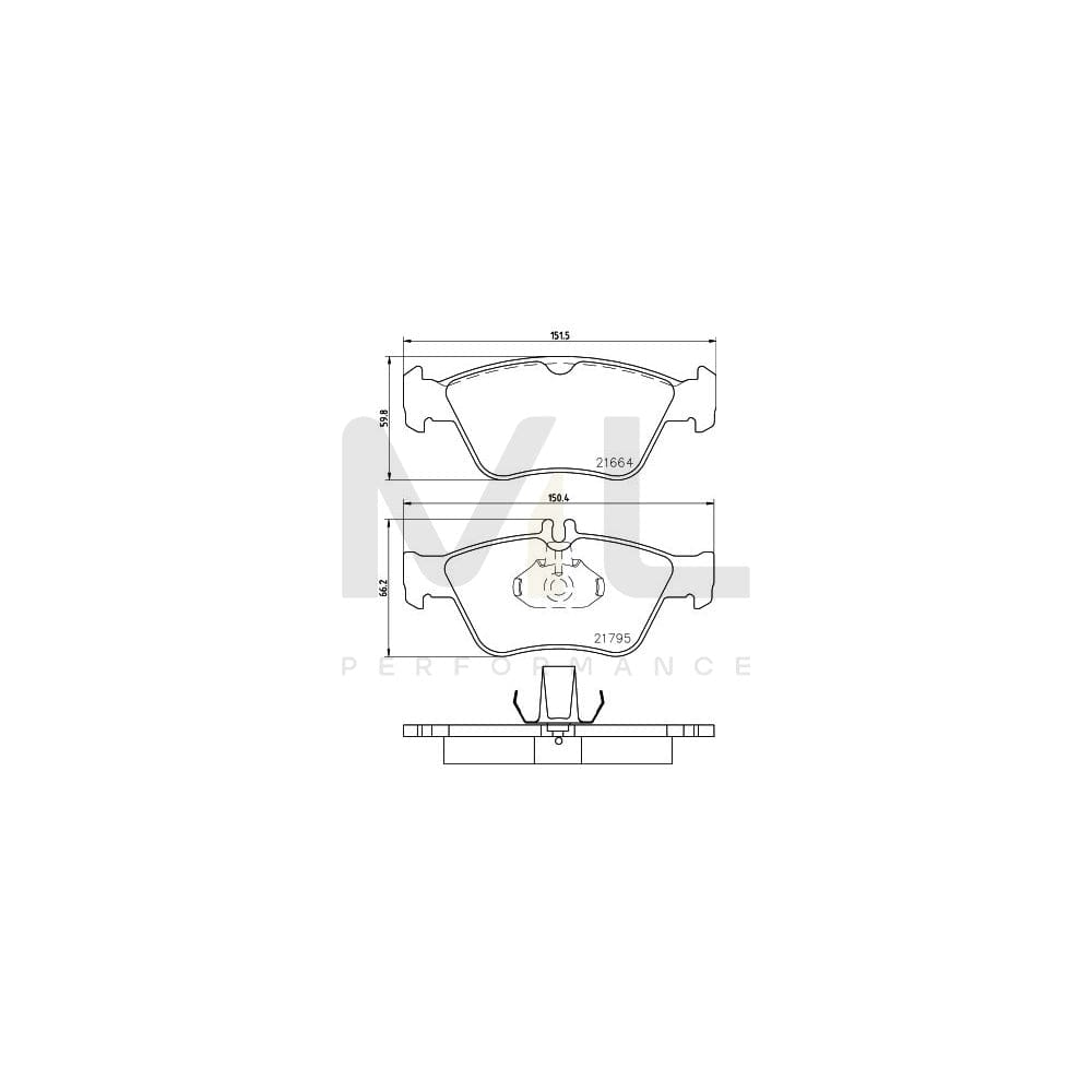 Hella 8DB 355 007-831 Brake Pad Set Prepared For Wear Indicator