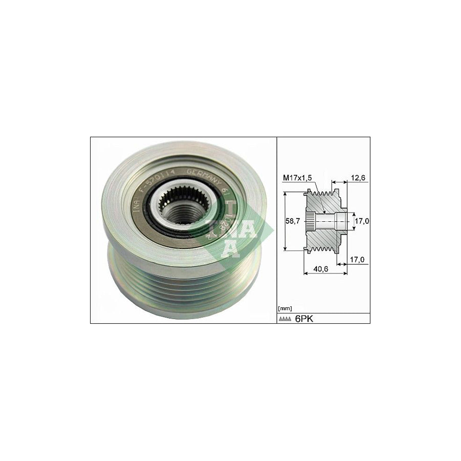 Ina 535 0283 10 Alternator Freewheel Clutch For Ford Usa Edge (U387) | ML Performance US Car Parts