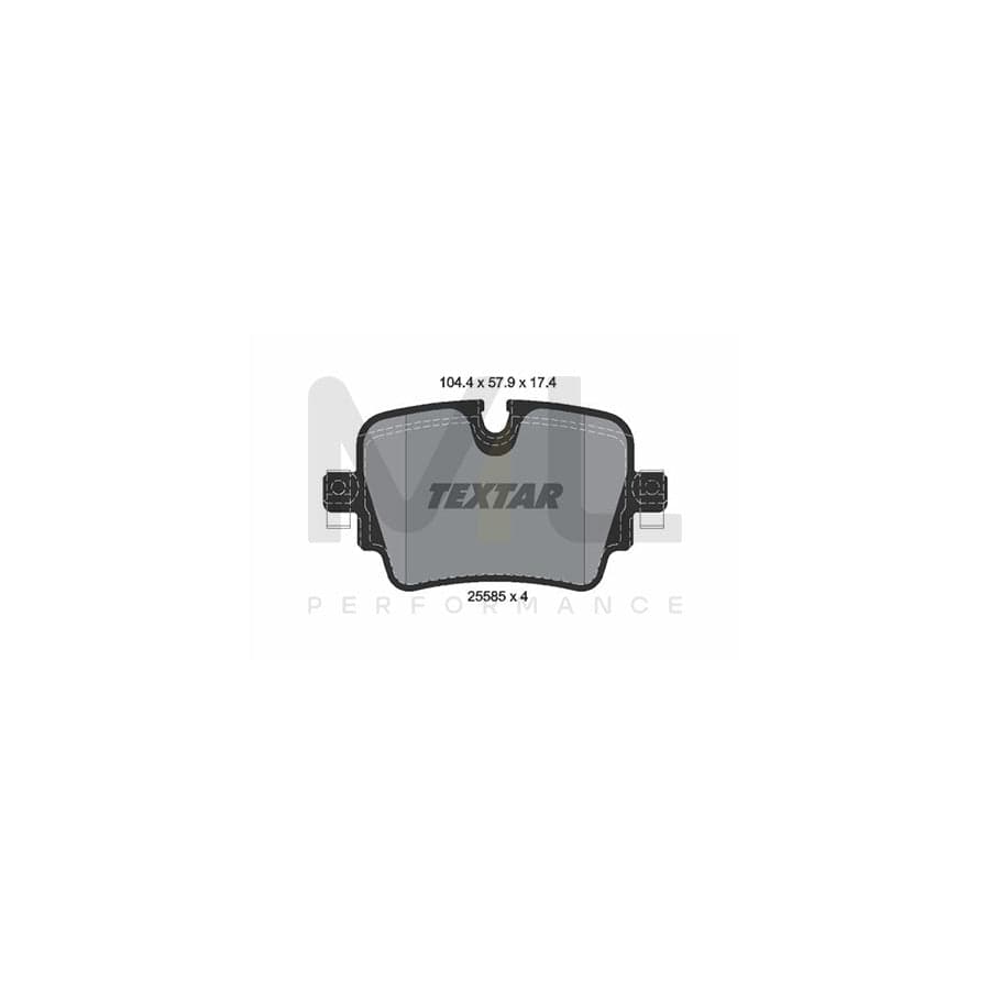 TEXTAR 2558501 Brake pad set prepared for wear indicator | ML Performance Car Parts