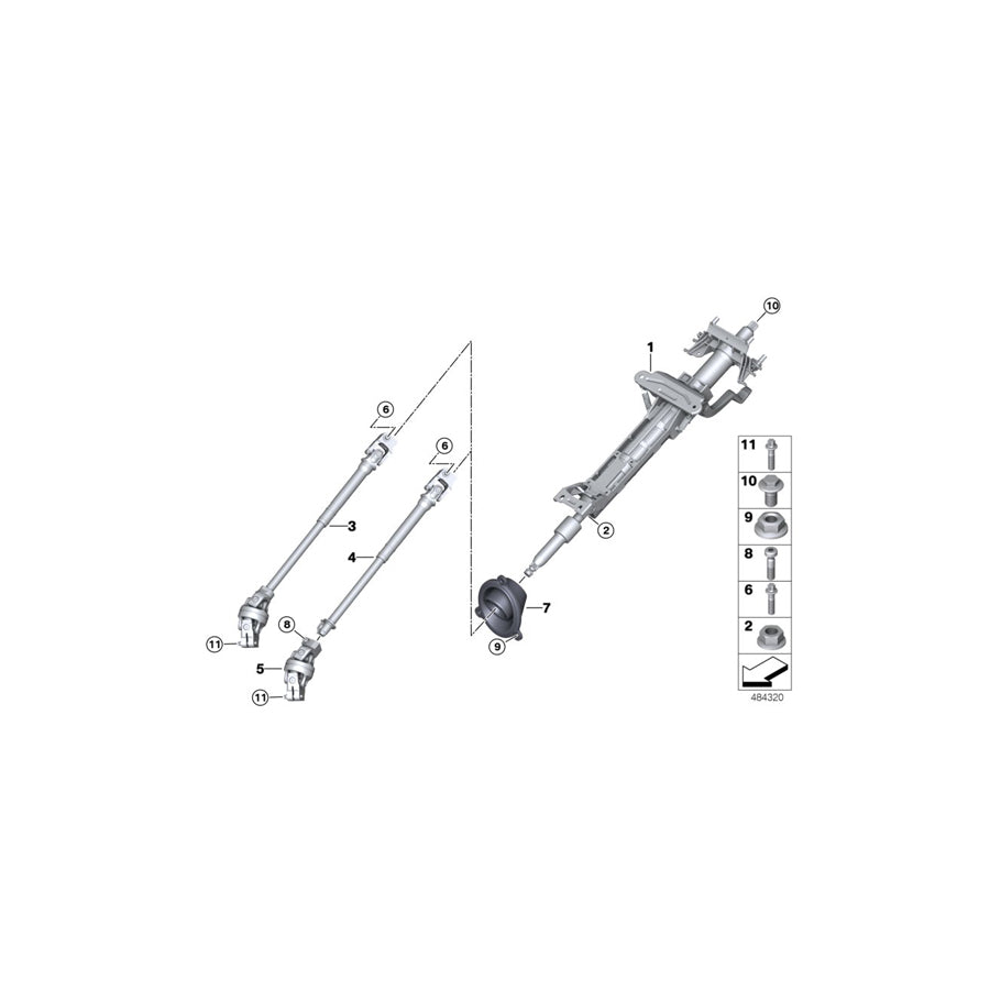 Genuine BMW 32308095031 Steering Spindle LL (Inc. X3 M & X4 M) | ML Performance US Car Parts