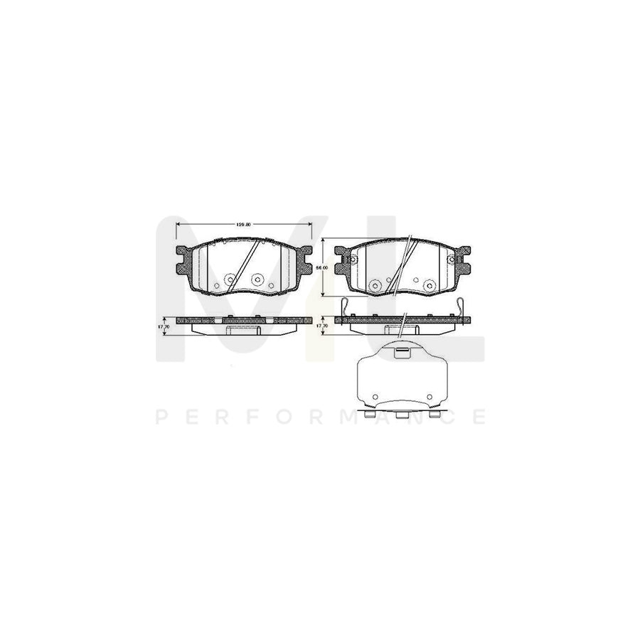 Bosch 0986Tb2935 Brake Pad Set Excl. Wear Warning Contact, With Accessories | ML Performance Car Parts