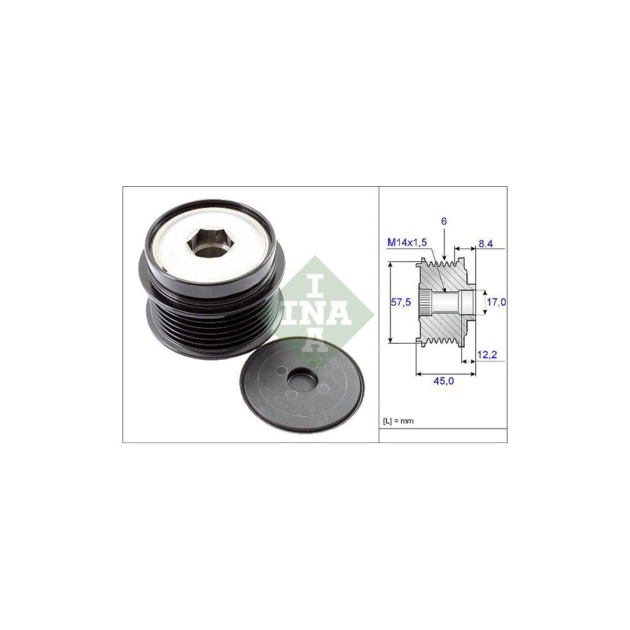 Ina 535 0174 10 Alternator Freewheel Clutch For Jeep Cherokee Iii (Kj) | ML Performance US Car Parts