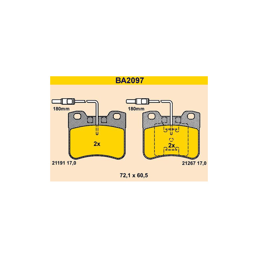 Barum Ba2097 Brake Pad Set