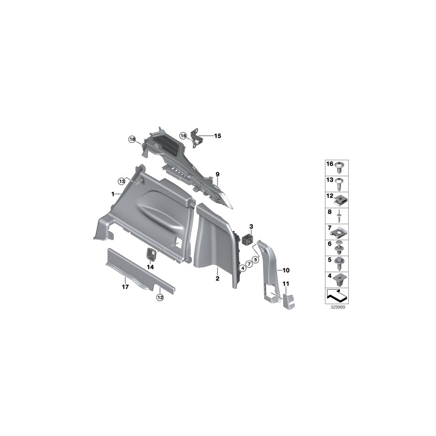 Genuine BMW 51477326438 F15 Covering Right CANBERRABEIGE (Inc. X5) | ML Performance US Car Parts
